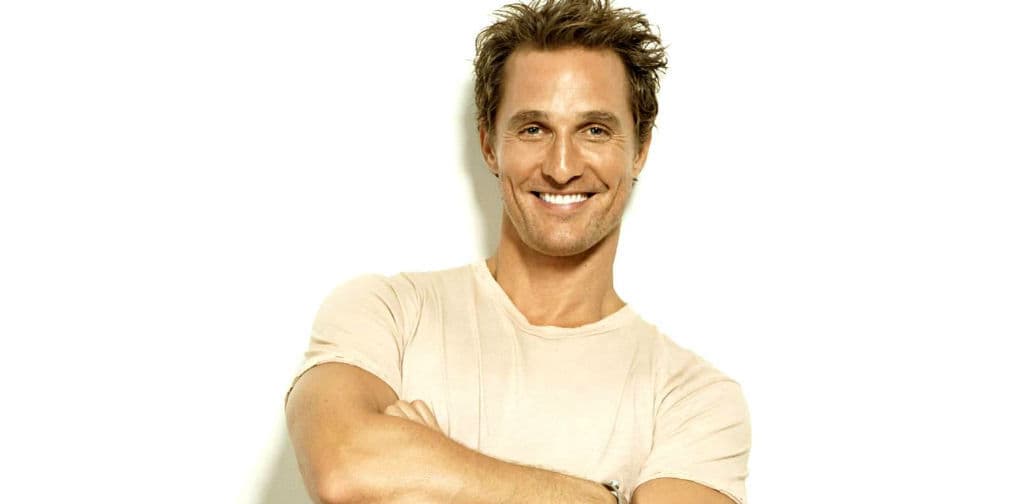 7. Matthew McConaughey: Su primer trabajo fue poner trampas en un campo de golf para atrapar armadillos.