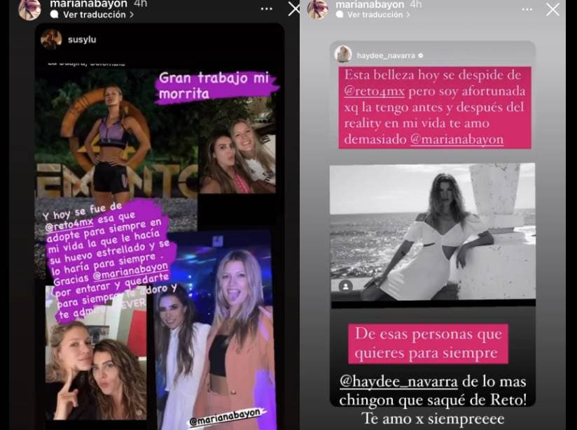 Susy Lu y Haydeé Navarra dedicaron emotivos mensajes a Mariana tras su salida en Reto 4 Elementos.