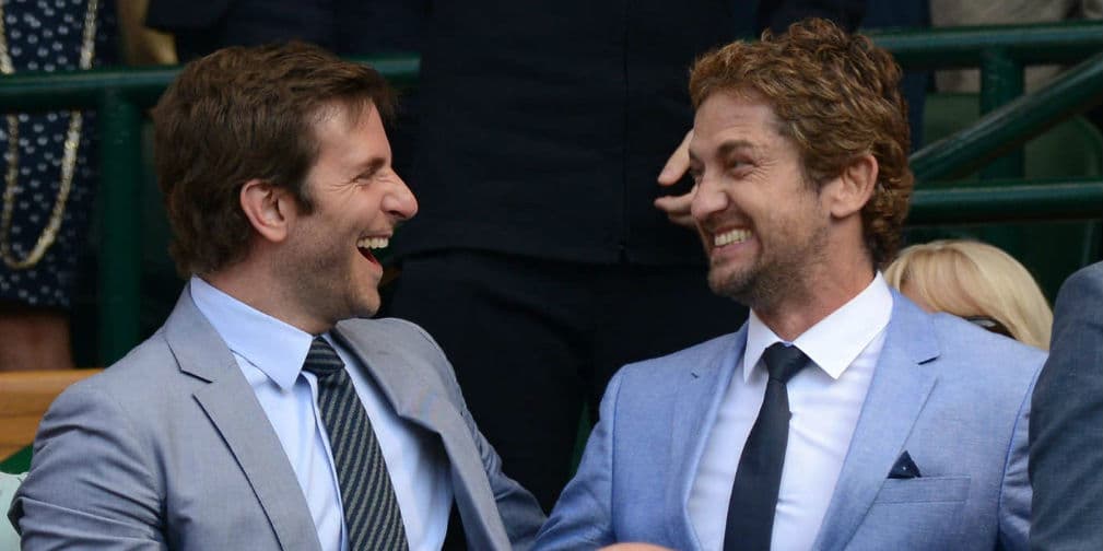 13. Bradley Cooper y Gerard Butler: Son tan amigos, que hasta lucieron el mismo atuendo en Wimbledon.