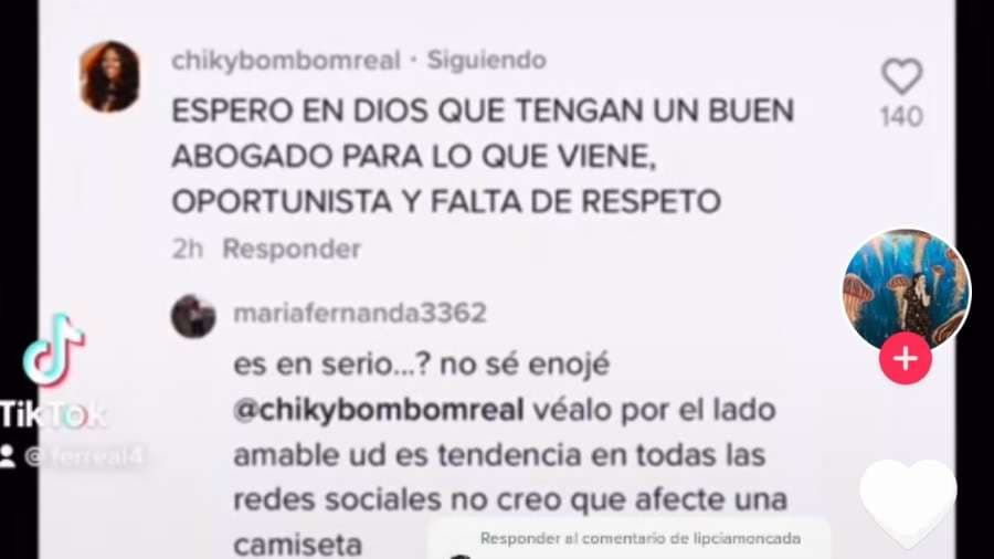 Chiky Bombom fue directo a sacar abogados