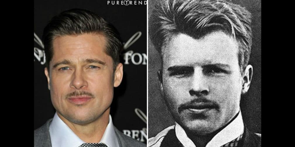 6. Brad Pitt: Se parece a Herman Rorschach, un psiquiatra freudiano de Suiza que nació en 1884.