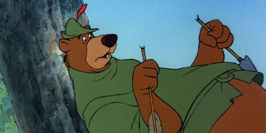 7. Little John: Un oso es el compañero fiel de ¿Robin Hood? Al menos en esta peli de animación.