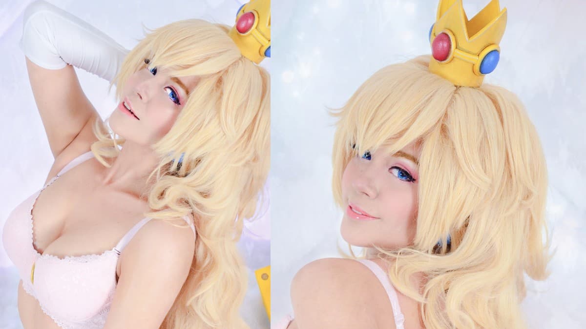 Y su contraparte, la Princesa Peach, en la que la corona es el elemento esencial para reconocerla.