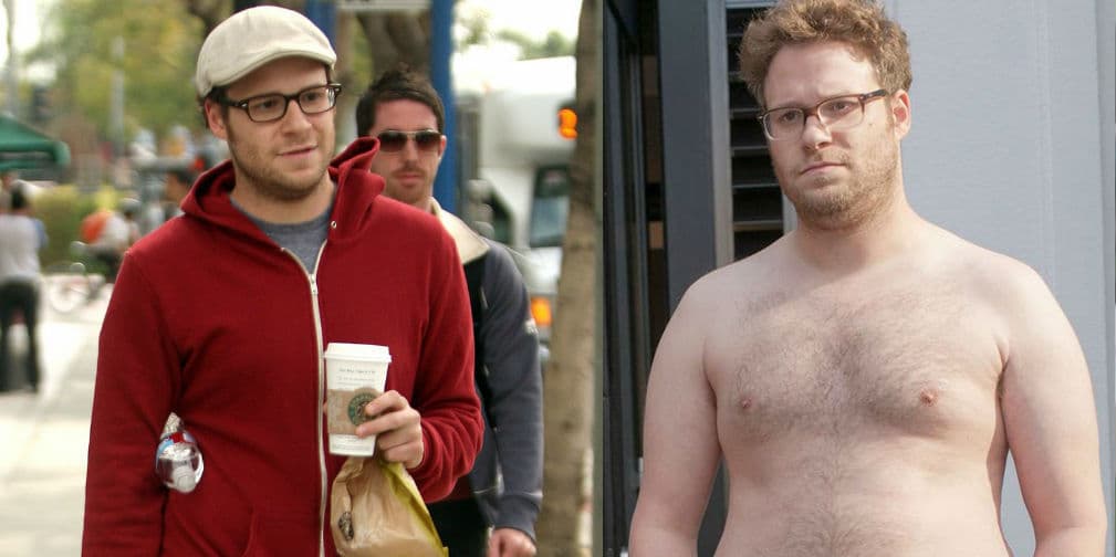 10. Seth Rogen: Otro comediante que rebajó tallas y no perdió su encanto, aunque aún conserva sus lentes.