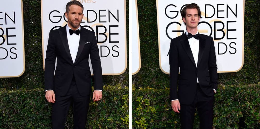 ¡Andrew Garfield y Ryan Reynolds se besan en los Golden Globes!