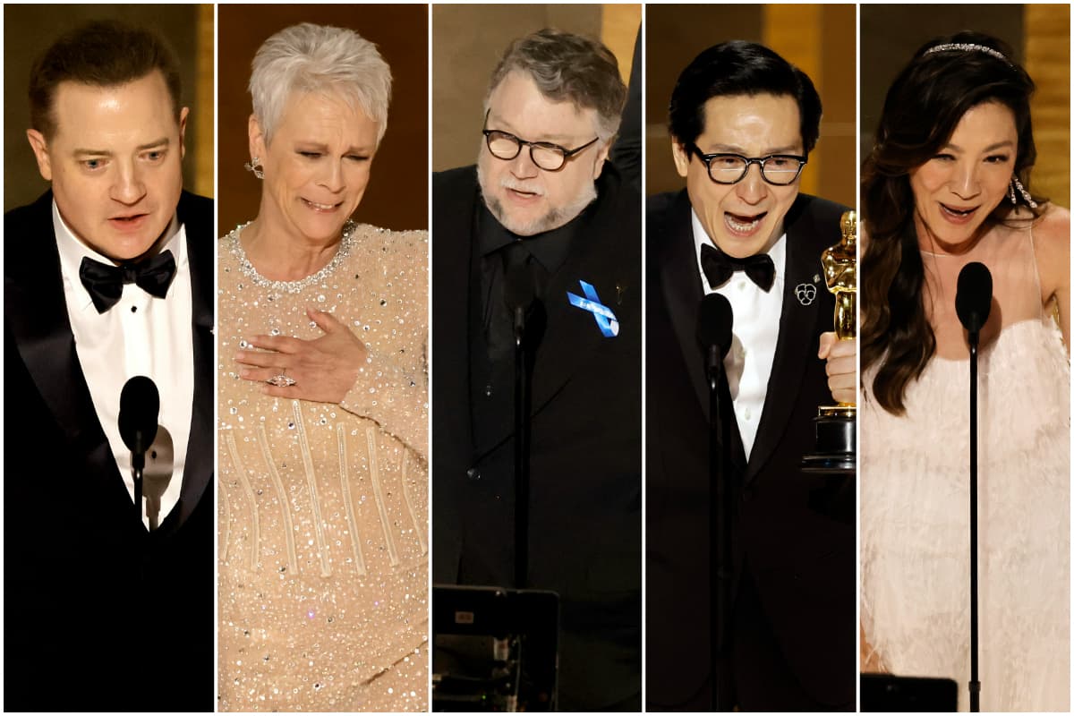Brendan Fraser/ Jamie Lee Curtis/ Guillermo del Toro/ Ke Huy Quan/ Michelle Yeoh