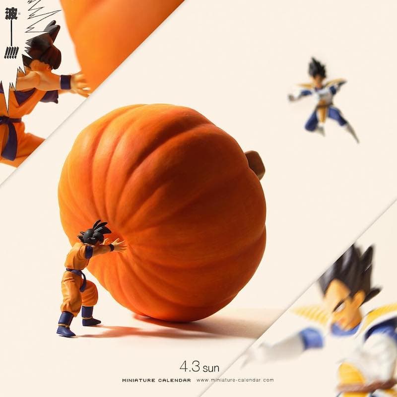 Tatsuya Tanaka, artista japonés, ha usado minuaturas, comida, basura y demás para recrear escenas clásicas de Dragon Ball.