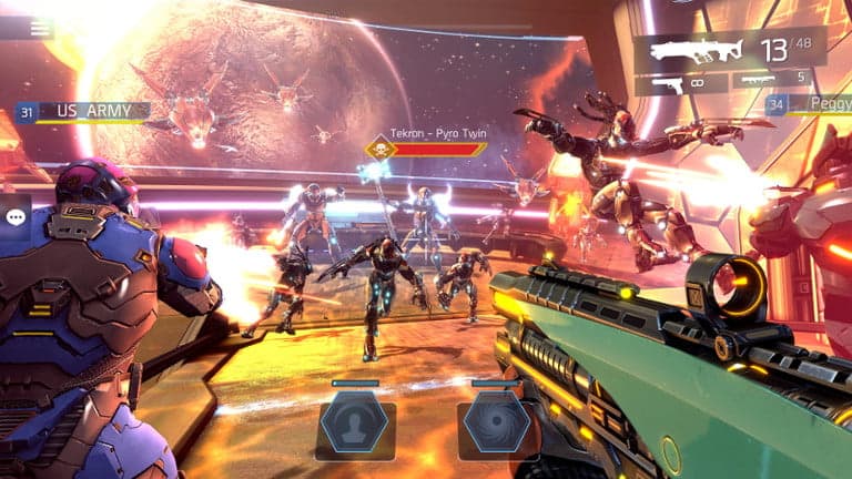 Disparos en un entorno de ciencia ficción. Modo cooperativo, competitivo y mucha interacción con otros jugadores. Es lo que brinda Shadowgun Legends.