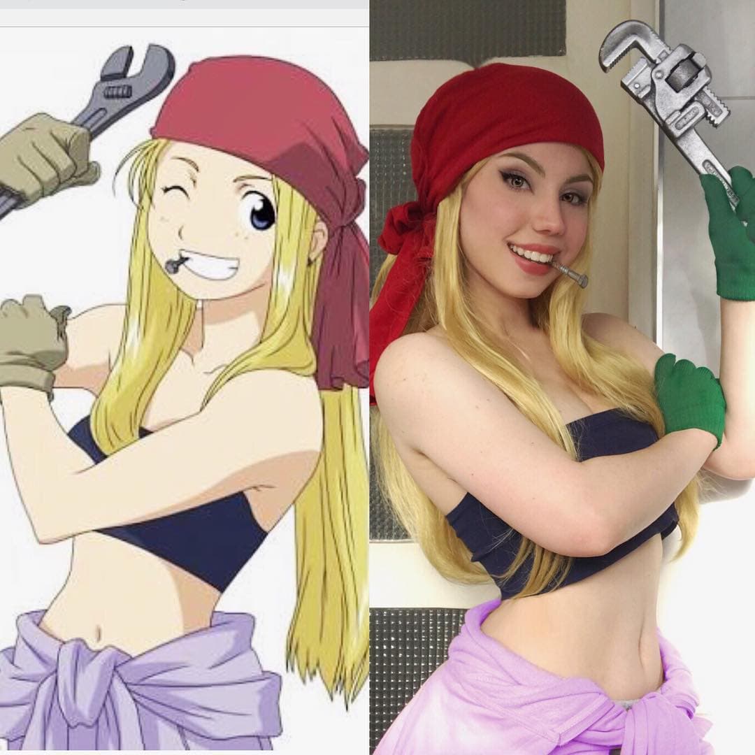 Regresando al mundo del anime, ¿cómo ves su versión de Winry Rockbell?