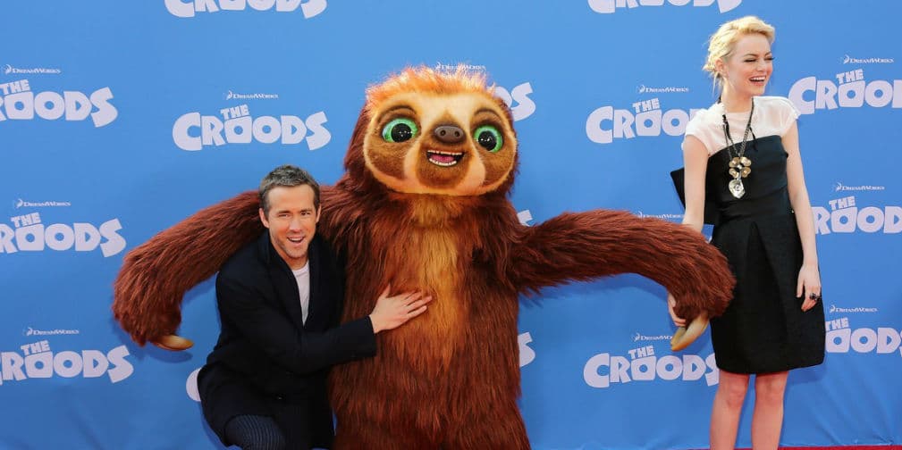 Los Croods (2013): Ryan es Guy, un cavernícola nómada que prefiere usar la cabeza y tiene muchas ideas.