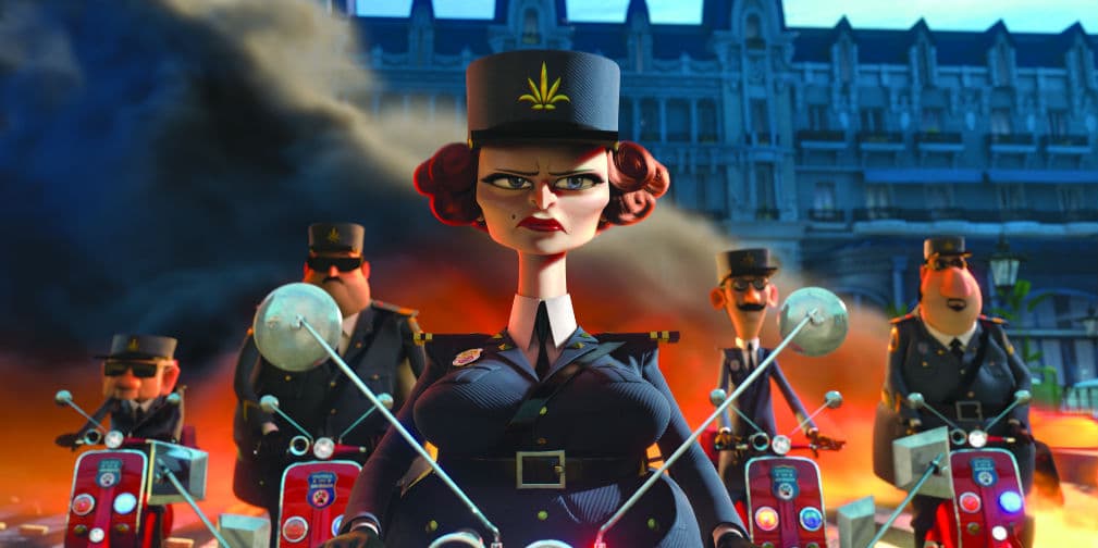 Oficial Dubois es la antagonista principal de la película, desde pequeña ha querido cazar un león.