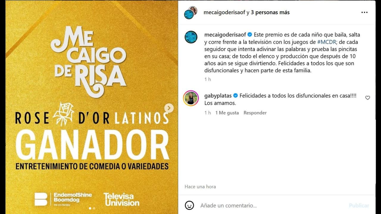Me Caigo de Risa gana en los Rose d'Or Latinos 2025