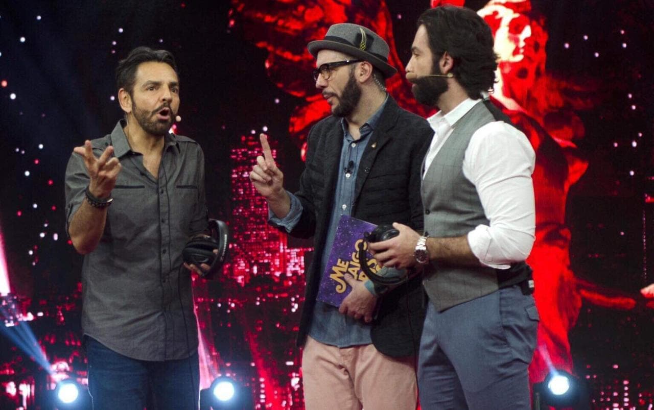 Faisy y Diego con el invitado