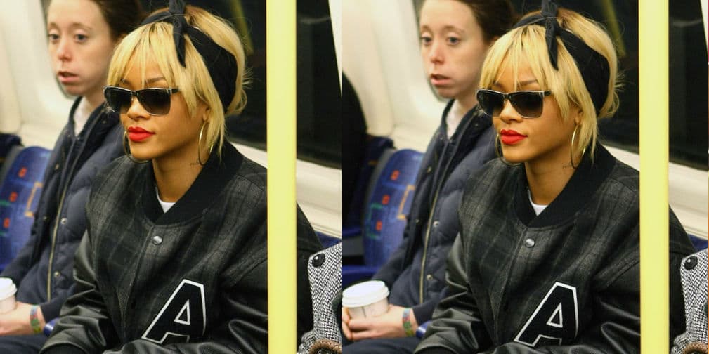 2. Rihanna: En el 2011, la cantante se subió al metro de Londres previo a sus conciertos en el O2 Arena.