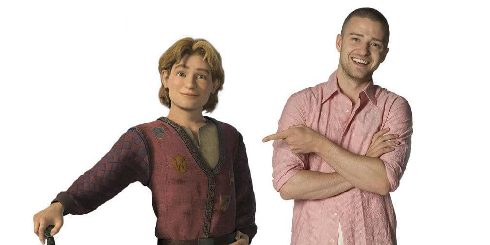10. Justin Timberlake: El ex de Britney Spears presta su voz al simpático Arturo en Shrek Tercero.