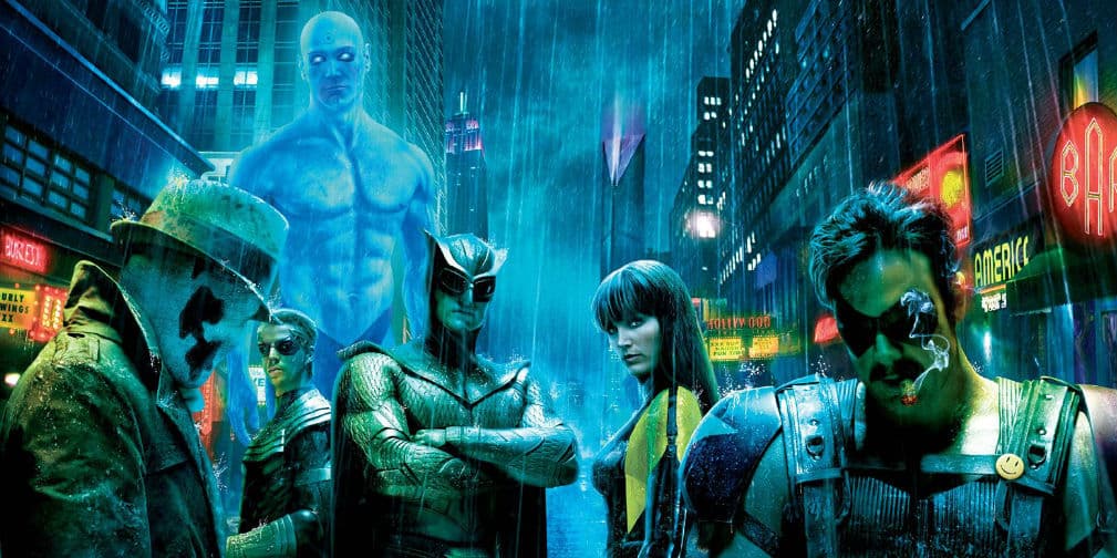 El tercer proyecto de Snyder fue Watchmen (2009), ambientada en 1985 donde súper héroes disfrazados son parte de la sociedad.