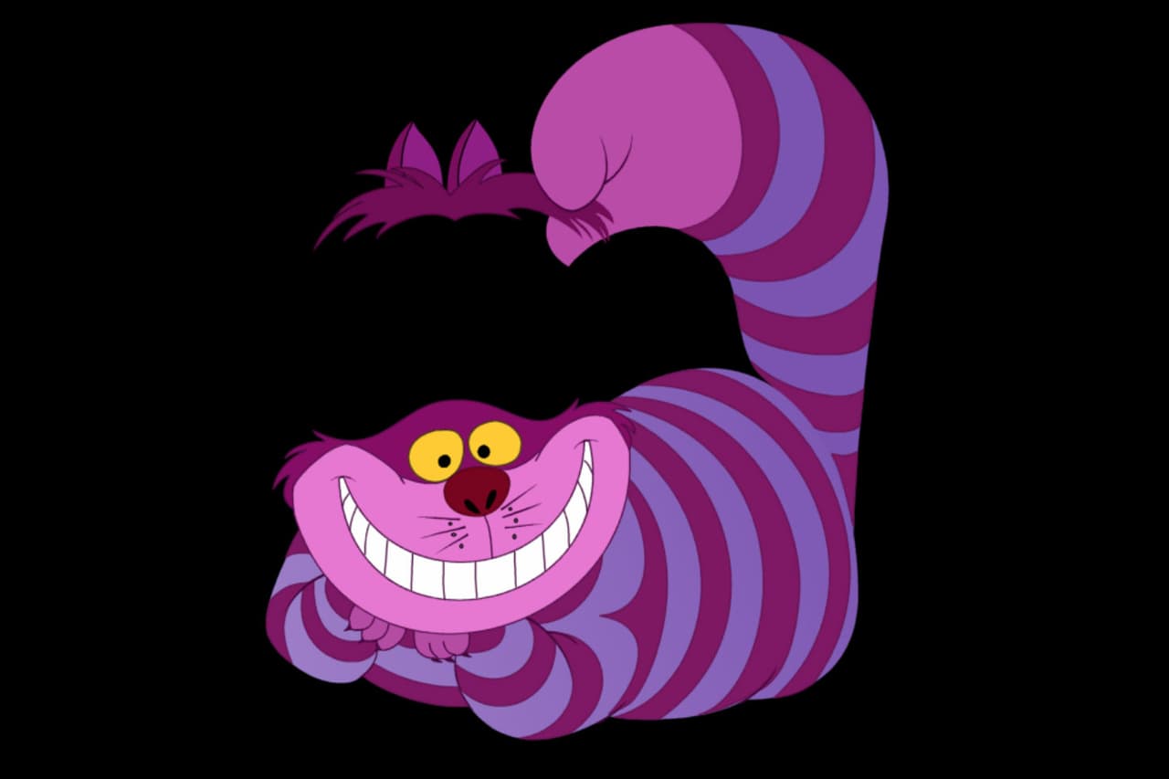 El Gato de Cheshire es un personaje ficticio creado por Lewis Carroll en su conocida obra 'Alicia en el País de las Maravillas'. Su versión animada es la más famosa.