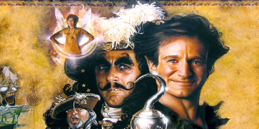 Hook (1991). Versión de carne hueso de Peter Pan con todo y Capitán Garfio y Campanita. ¿Prefieren la clásica animada o ésta?