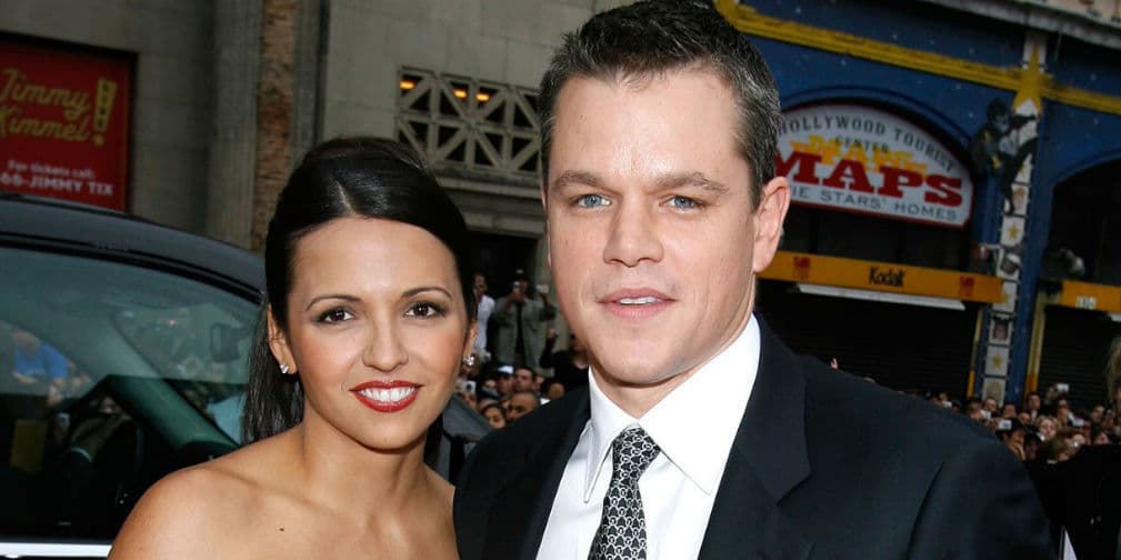 8. Matt Damon: Conoció a su esposa, Luciana Barroso, cuando ella trabajaba en un bar en 2003. Tienen 4 hijas.