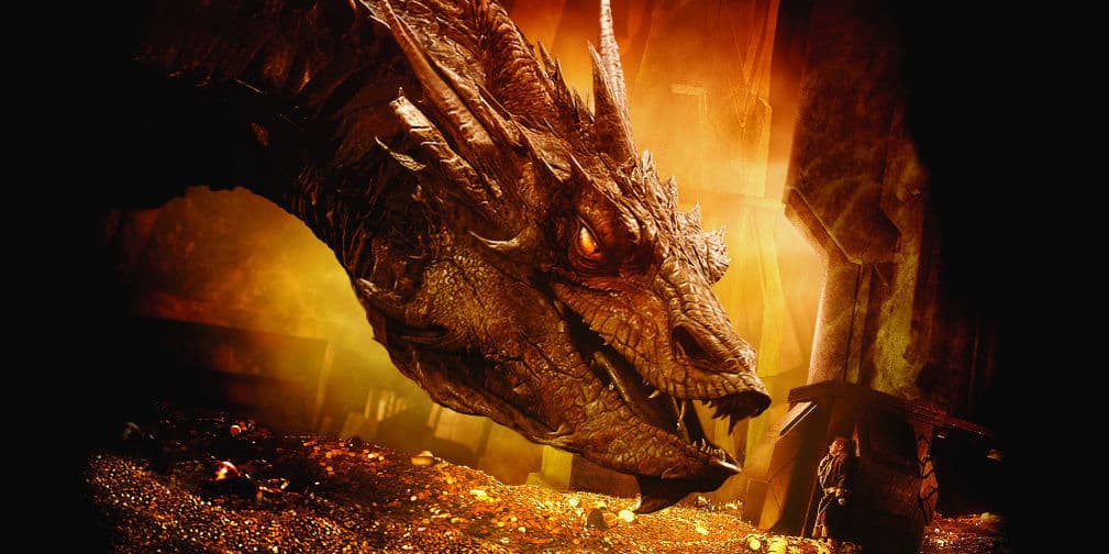 1. Smaug: El dragón antagonista de la película de El Hobbit, el cual protege riquezas y tesoros.