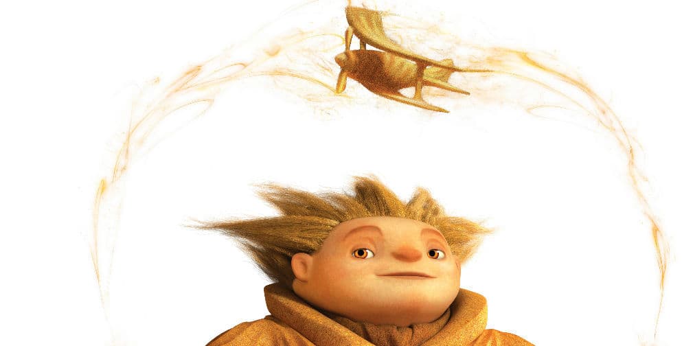 5. Sandy Sandman: Es el Guardián de los Sueños, el más antiguo y primer guardián escogido por el hombre en la Luna.