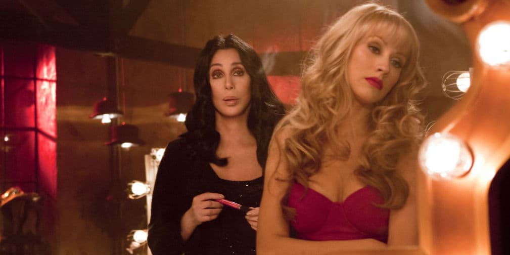 6. Cher y Christina Aguilera: Aunque Burlesque parecía ser una cinta prometedora, ambas fracasaron en ella.