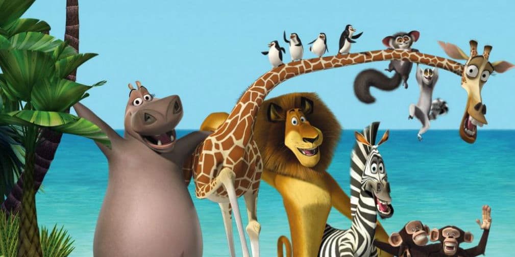 Madagascar (2005): La aventura de estos animales ocurre cuando, tras dejar el zoo donde vivían en NYC, terminan en Madagascar.