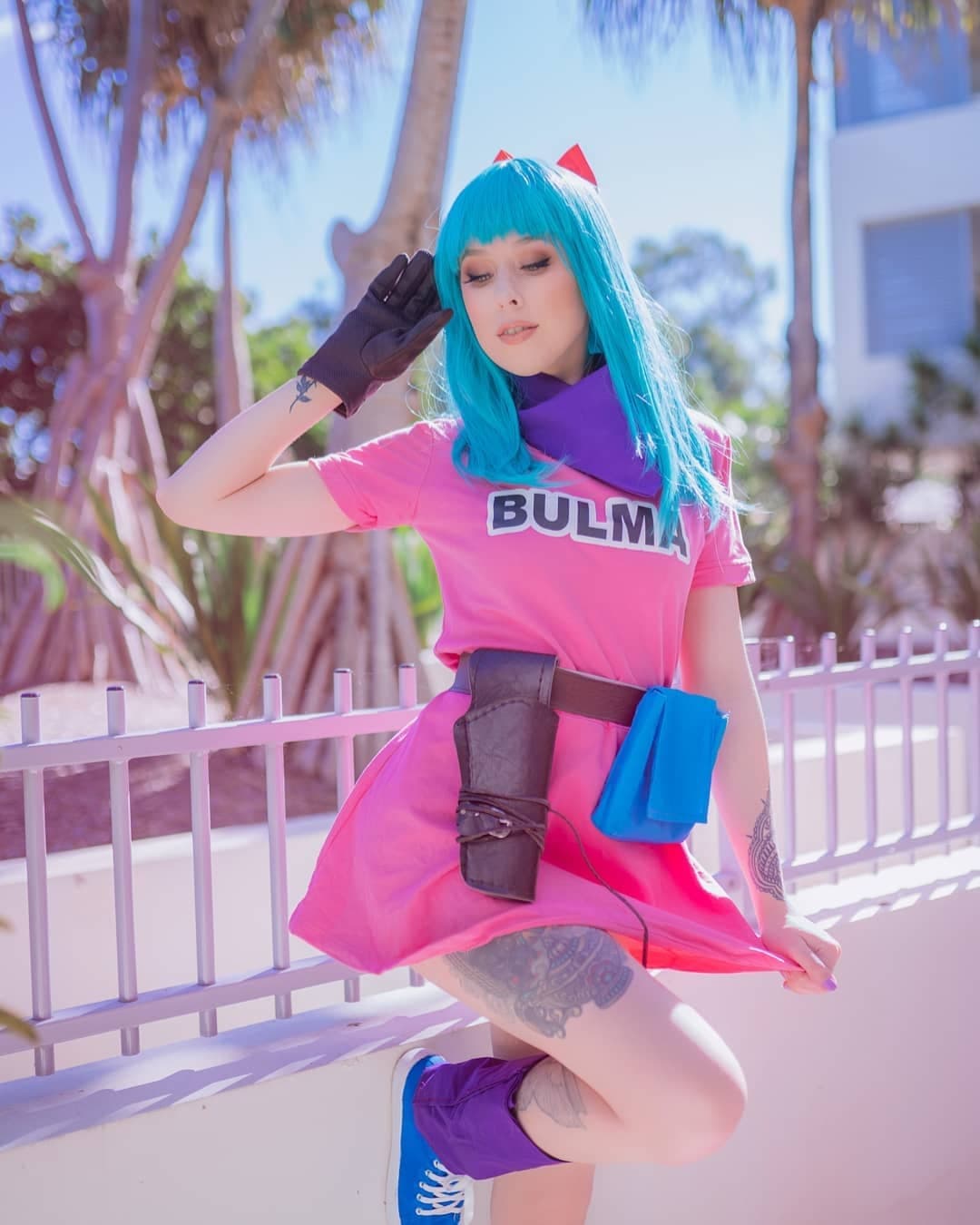 Uno de sus primeros atuendos en el anime y en el manga fue este conjunto rosa, que Jeannie Cosplay supo hacer con fidelidad.