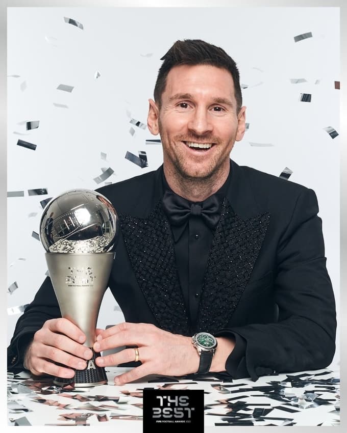 Messi con el premio 'The Best FIFA'
