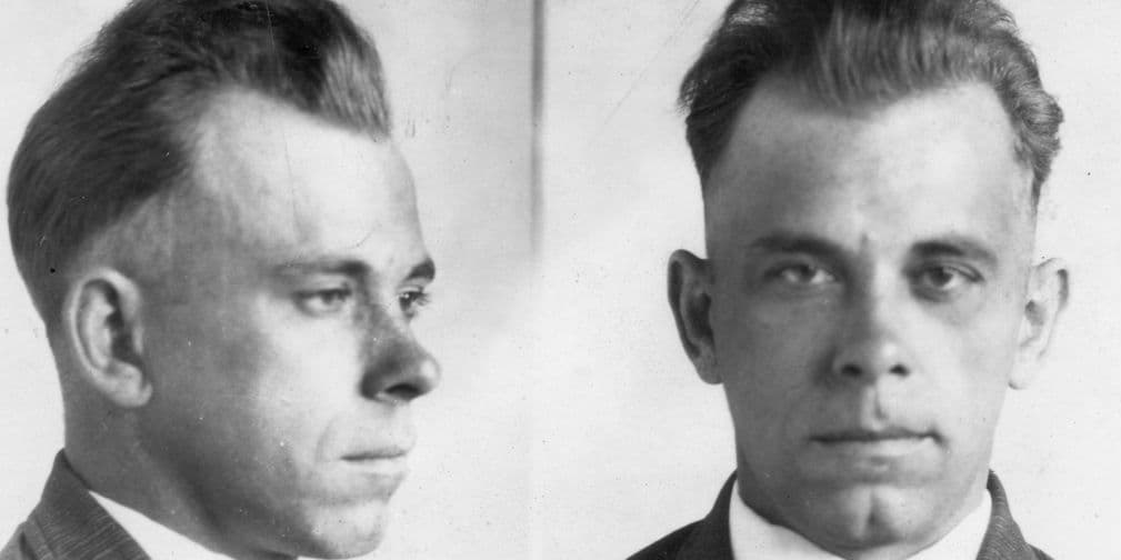 6. John Herbert Dillinger: fue un asaltante de bancos de Estados Unidos, considerado icono popular.