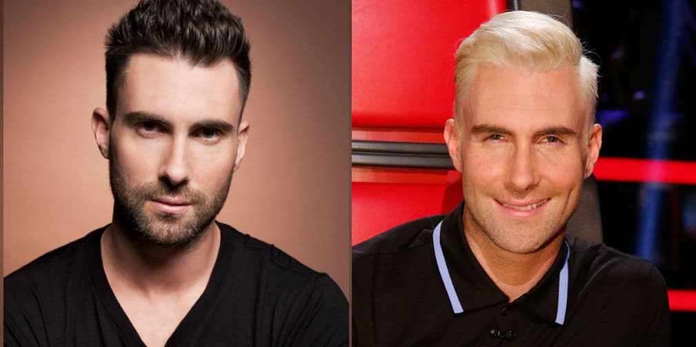 11. Adam Levine: El vocalista de Maroon 5 nos dejó con la boca abierta al salir de rubio en The Voice.