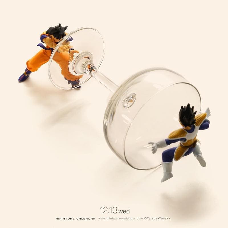 Tatsuya Tanaka, artista japonés, ha usado minuaturas, comida, basura y demás para recrear escenas clásicas de Dragon Ball.