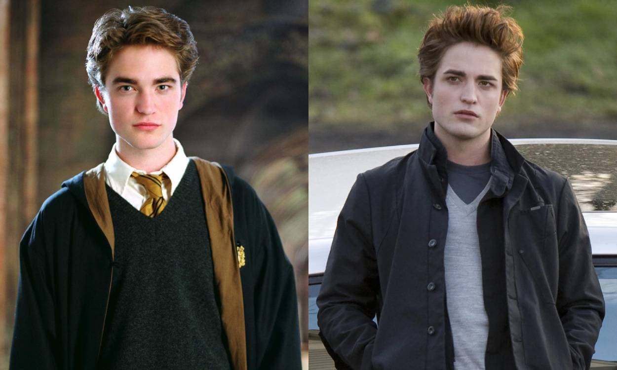 Pattinson interpretó a Cedric en 2005, mientras que a Edward Cullen durante 2008 a 2012.