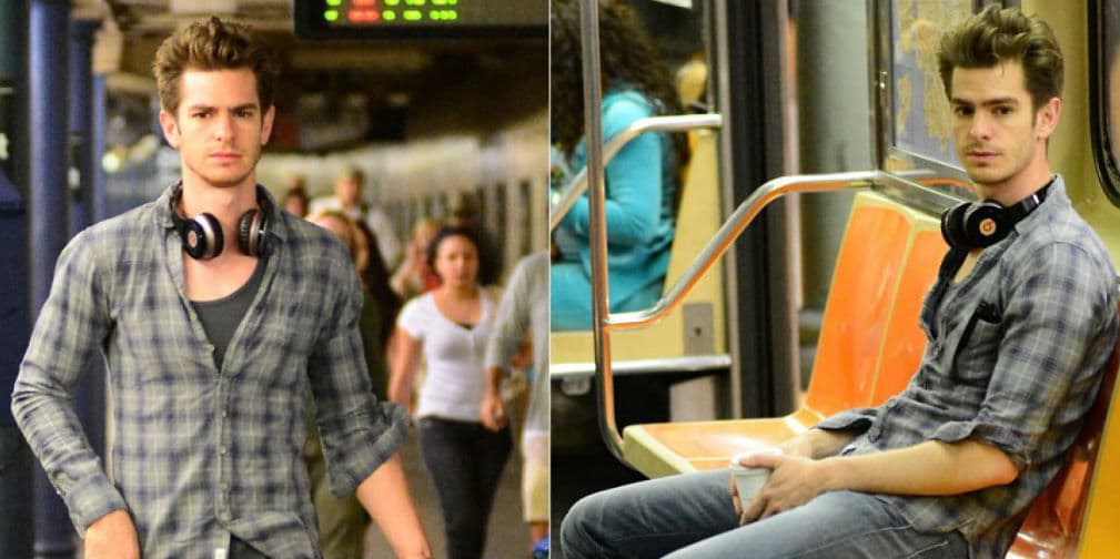 20. Andrew Garfield: ¡El Hombre Araña viaja en metro! El actor viajó muy cómodo durante un paseo por NYC.