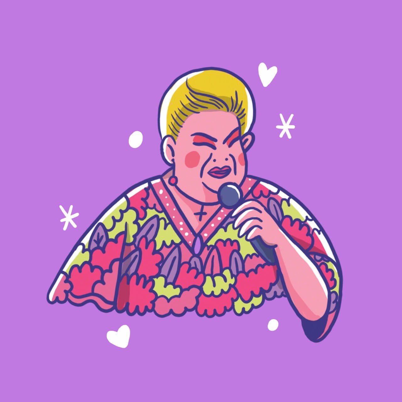 Adonella le hizo una ilustración a la cantante.