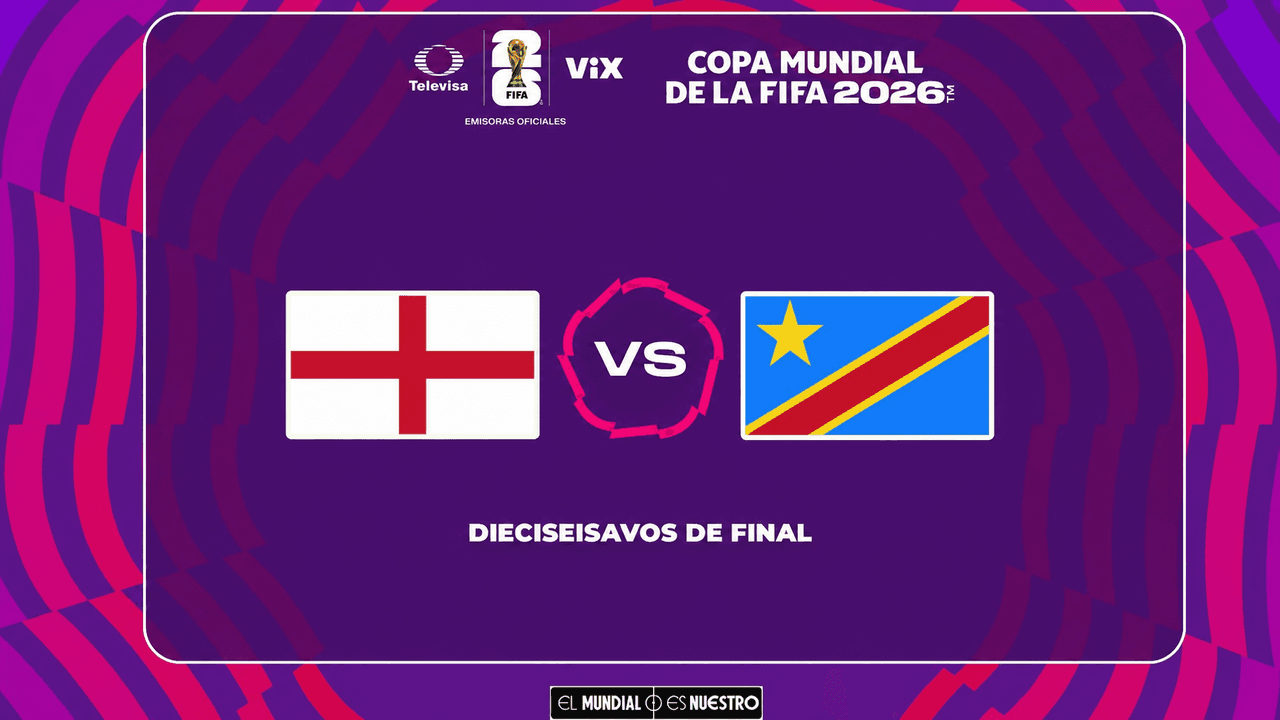 Inglaterra vs RD Congo: Ve aquí EN VIVO el partido de 16vos del Mundial 2026