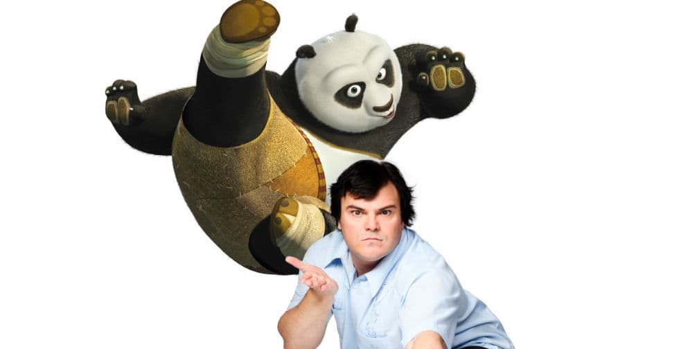 8. Jack Black: Es la voz del divertido Po, el panda amante de las artes marciales de Kung Fu Panda.