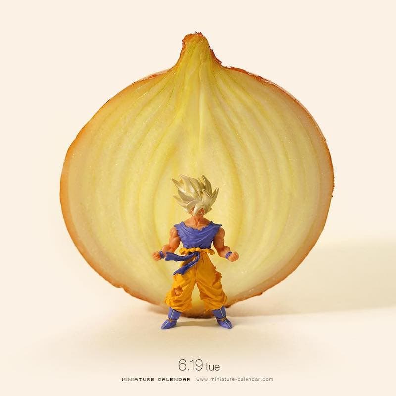 Tatsuya Tanaka, artista japonés, ha usado miniaturas, comida, basura y demás para recrear escenas clásicas de Dragon Ball.