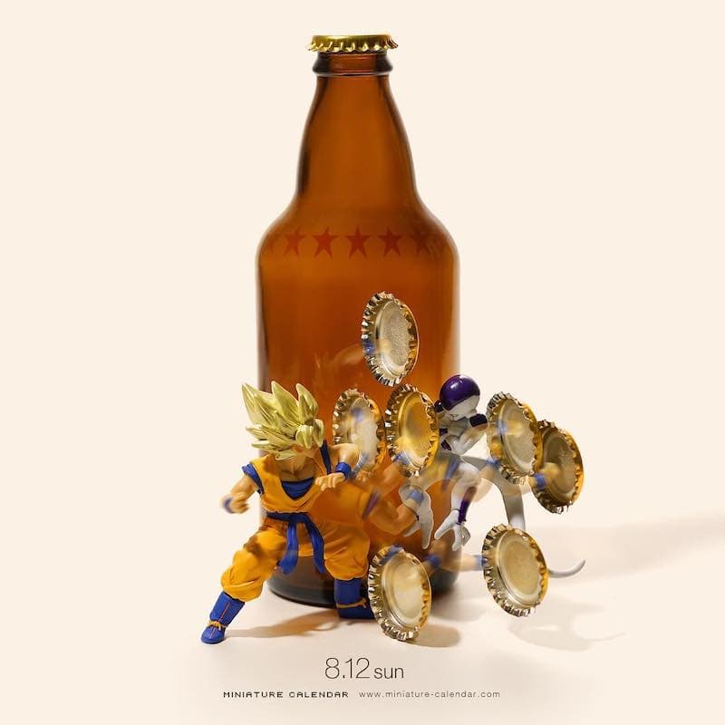 Tatsuya Tanaka, artista japonés, ha usado miniaturas, comida, basura y demás para recrear escenas clásicas de Dragon Ball.