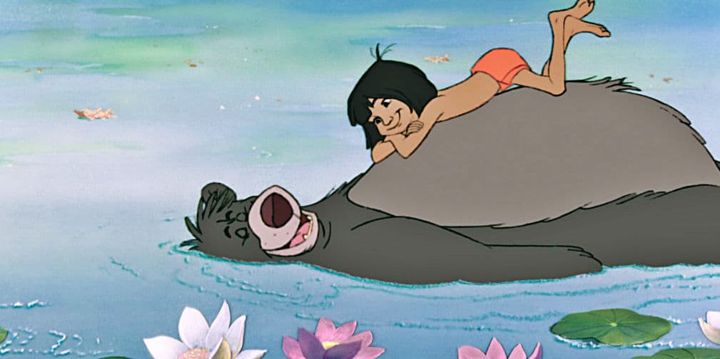 2. Baloo: El fiel compañero de Mowgli en El Libro de la Selva, un clásico de animación de todos los tiempos.