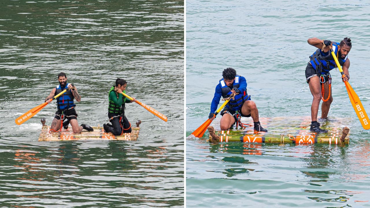 La parte de la balsa fue la única en equipo en la gran final de El Conquistador