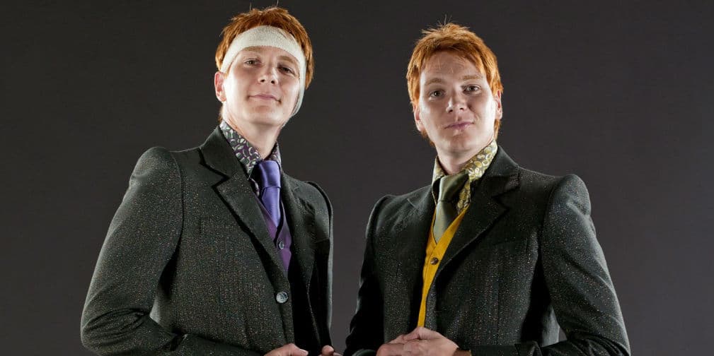 2. Los gemelos Weasley: Son los gemelos del cine más actuales, gracias a las películas de Harry Potter.