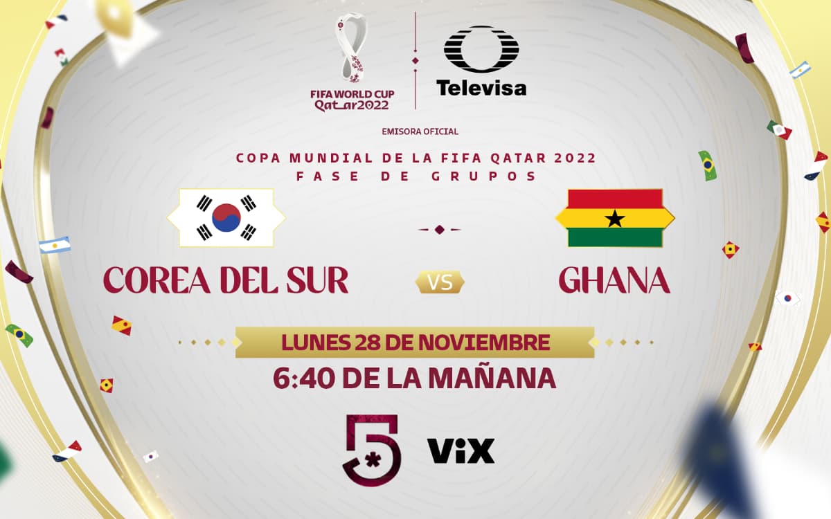 Corea del Sur vs Ghana: Horario y dónde ver el partido de Qatar 2022