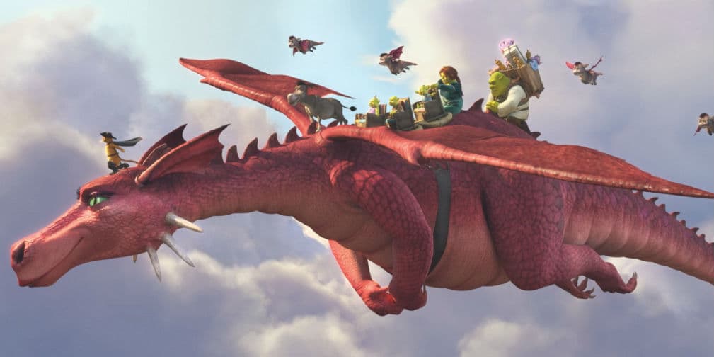 4. Dragón de Shrek: En realidad es una dragona, que termina enamorándose del Burro en la película.