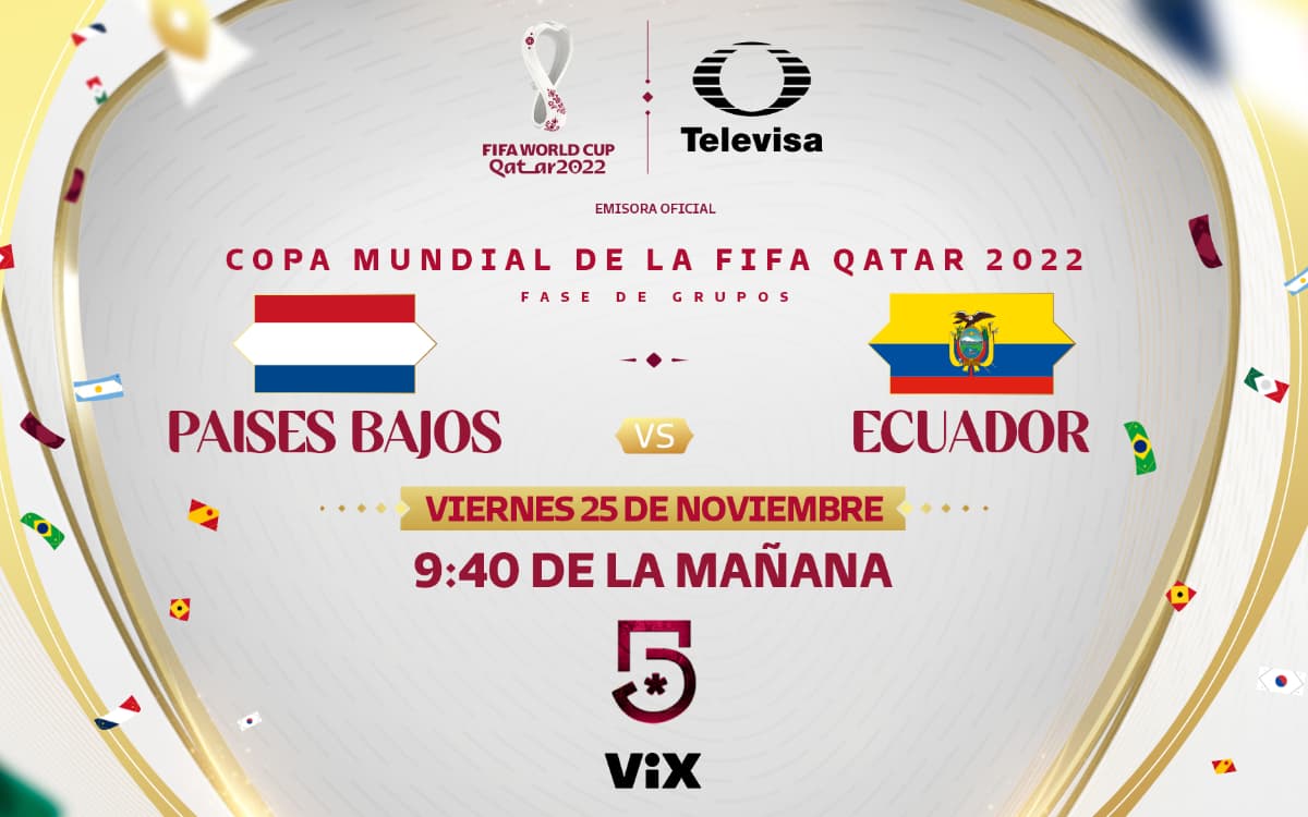 Países Bajos vs Ecuador: Horario y dónde ver en vivo el partido de Qatar