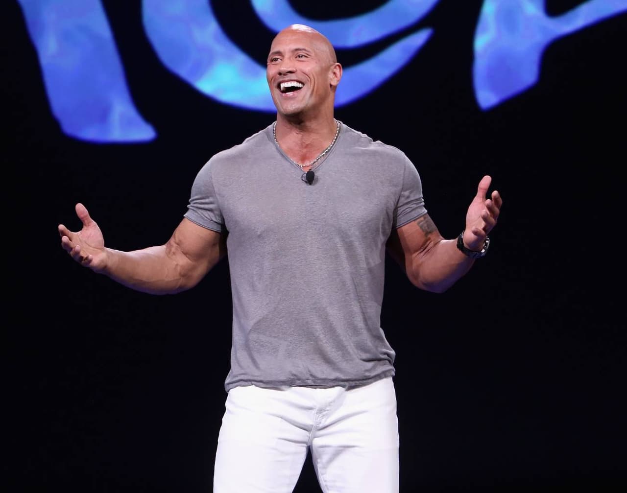Dwayne Johnson habló de 'Moana' en la expo D23 en 2015.