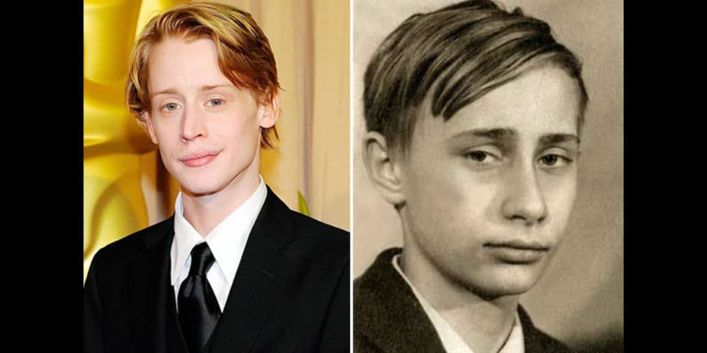 12. Macaulay Culkin: El actor es comparado con Vladimir Putin, el presidente de la Federación Rusa.