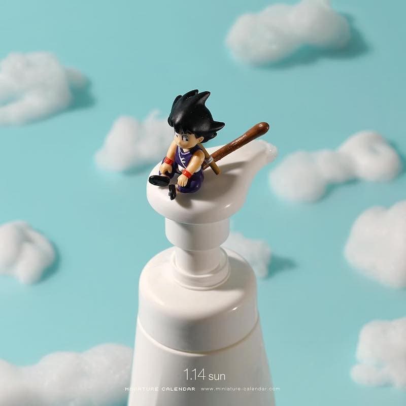 Tatsuya Tanaka, artista japonés, ha usado minuaturas, comida, basura y demás para recrear escenas clásicas de Dragon Ball.