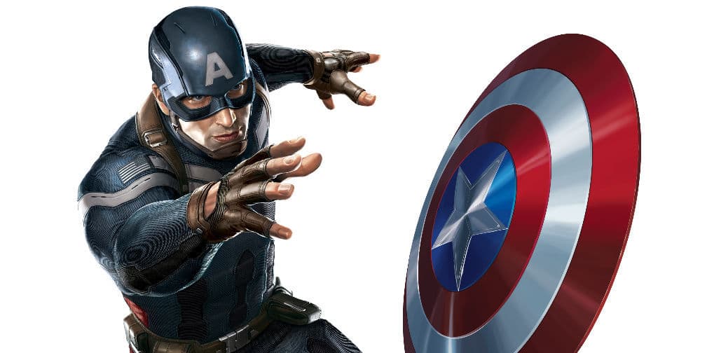 19. Captain America: El escudo de este superhéroe no siempre fue redondo, anteriormente era triangular.