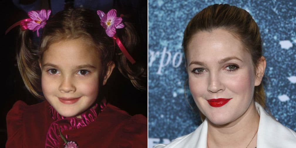 11. Drew Barrymore (22 de febrero de 1975) - La estrella de Los Ángeles de Charlie conservó muchos de sus rasgos infantiles de cuando la vimos en E.T.